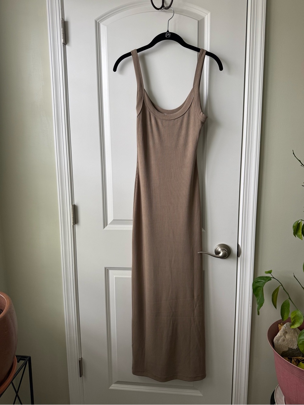 Princess Polly Montwood Ribbed Maxi Dress in Beige - Picture 2 of 4